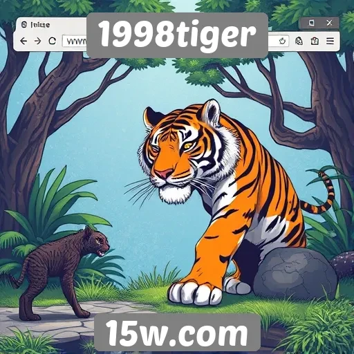 Interface do usuário do site 1998tiger em foco